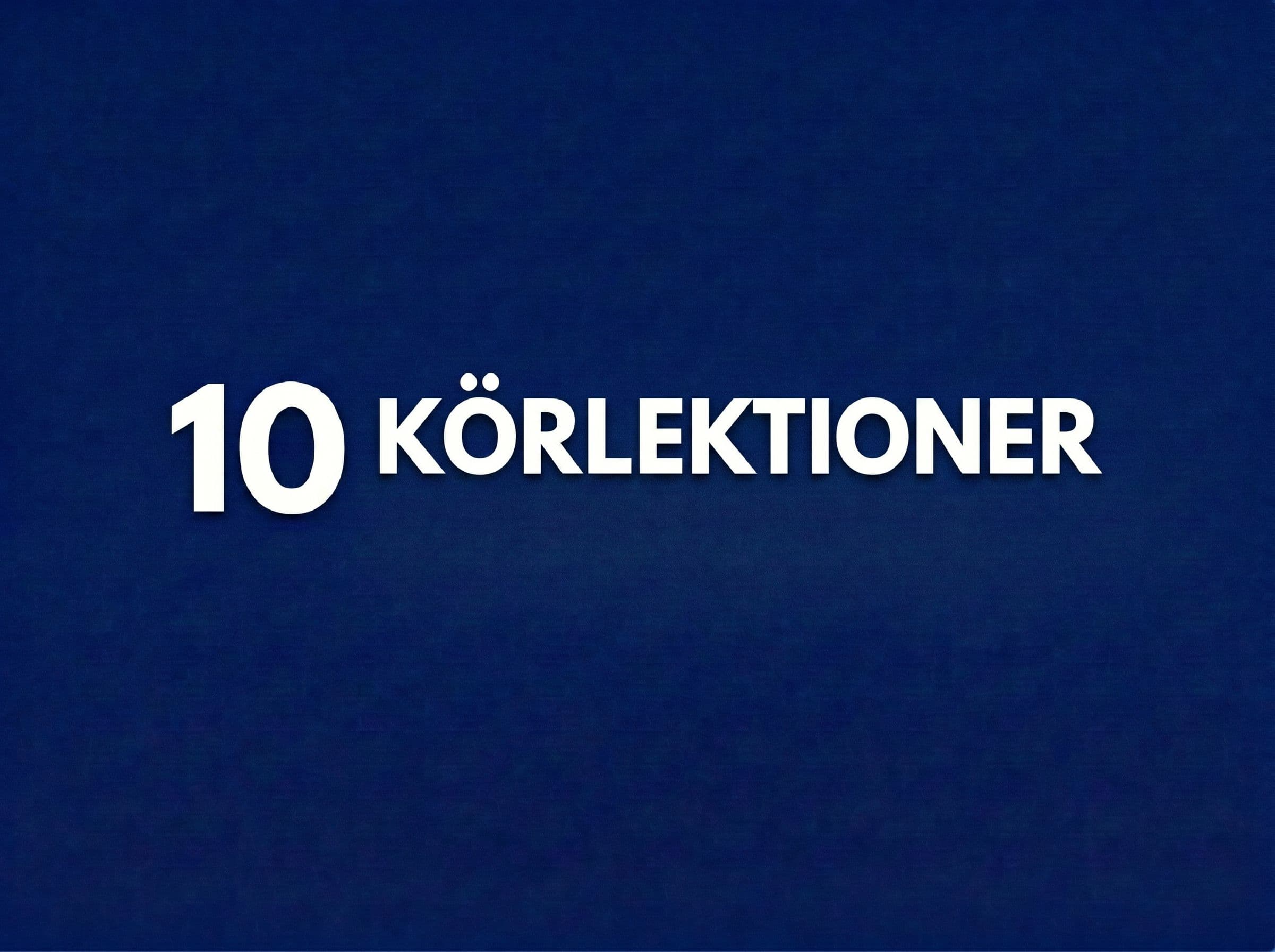 Körlektioner 10 st